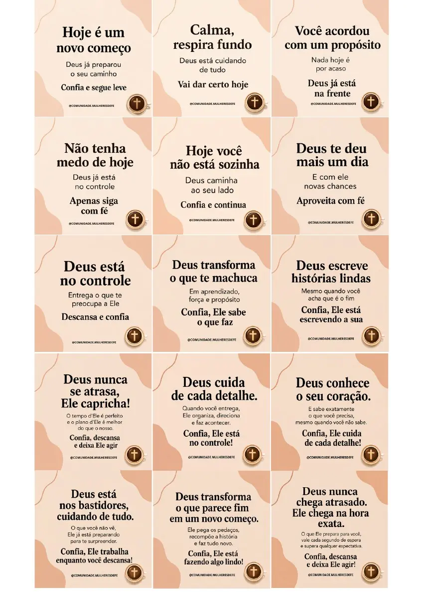 Prévia das 40 mensagens para começar o dia com fé